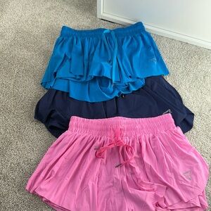 Pack of three flowy shorts